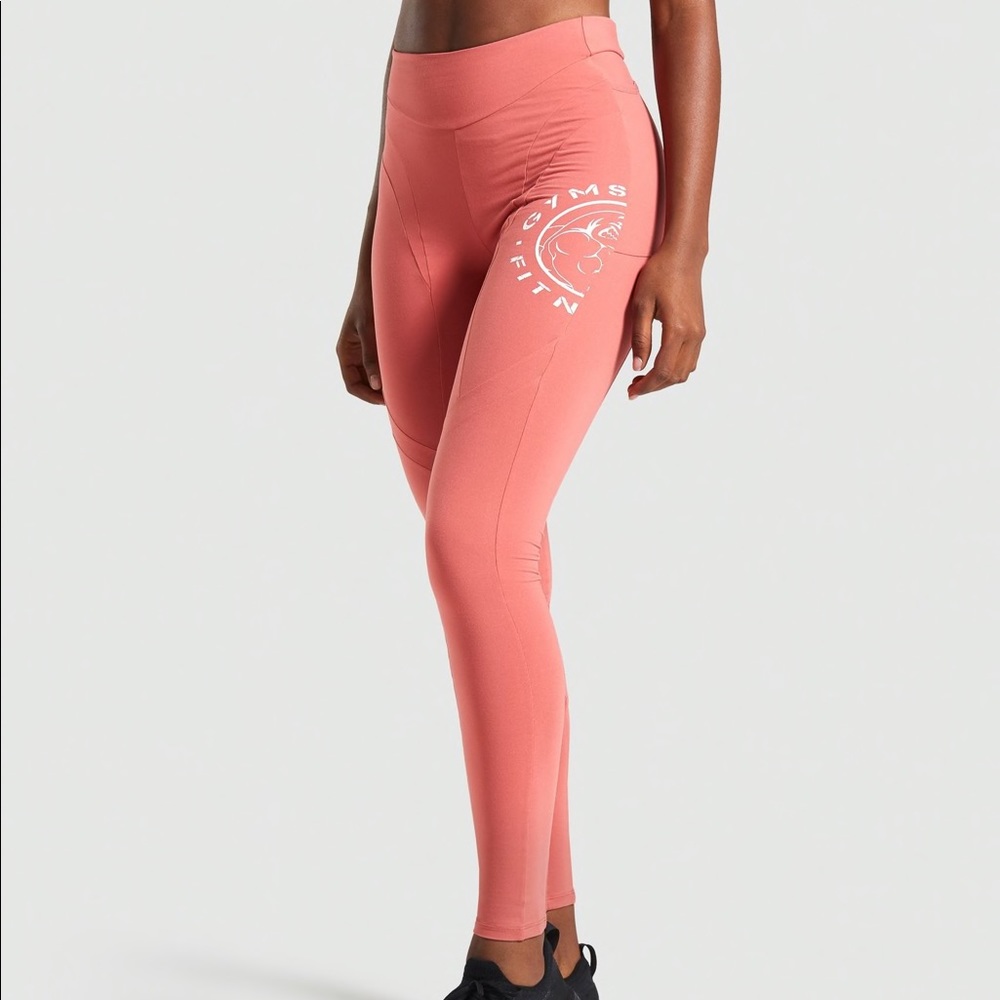 Gymshark Legacy Fitness Panel Leggings Brick Red